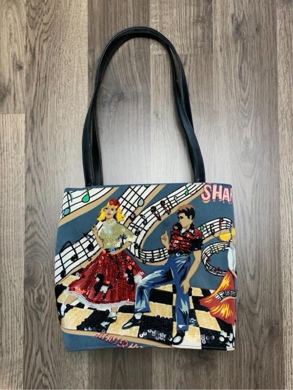 Vintage 2000s 1950s Style Diner Rock And Roll Handbag